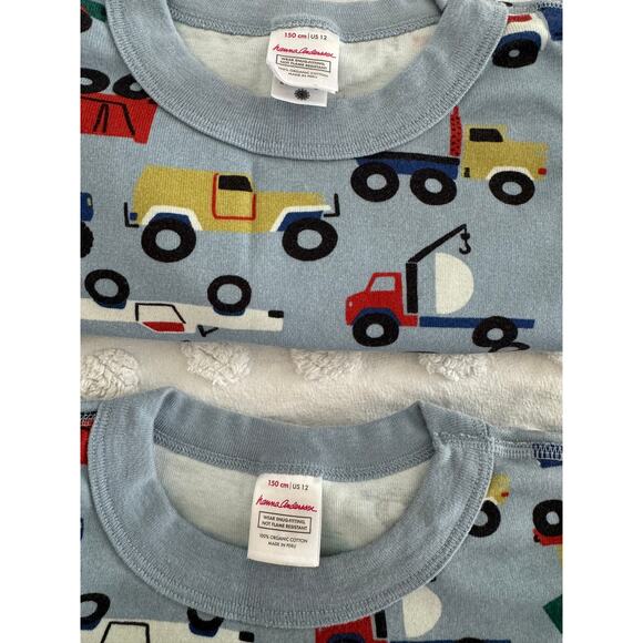 Hanna Andersson Pj Tops Only Set of 2 US Size 12 Vehicles - Picture 2 of 4